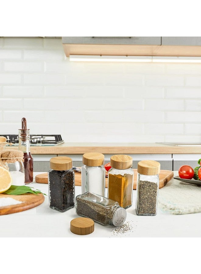 WHISKET - 100 Ml|Glass Spice Jars With Lids,Spices & Seasonings Sets Organizer Spice Containers, Airtight Food Canisters (Pack Of 4, Black) - Image 2