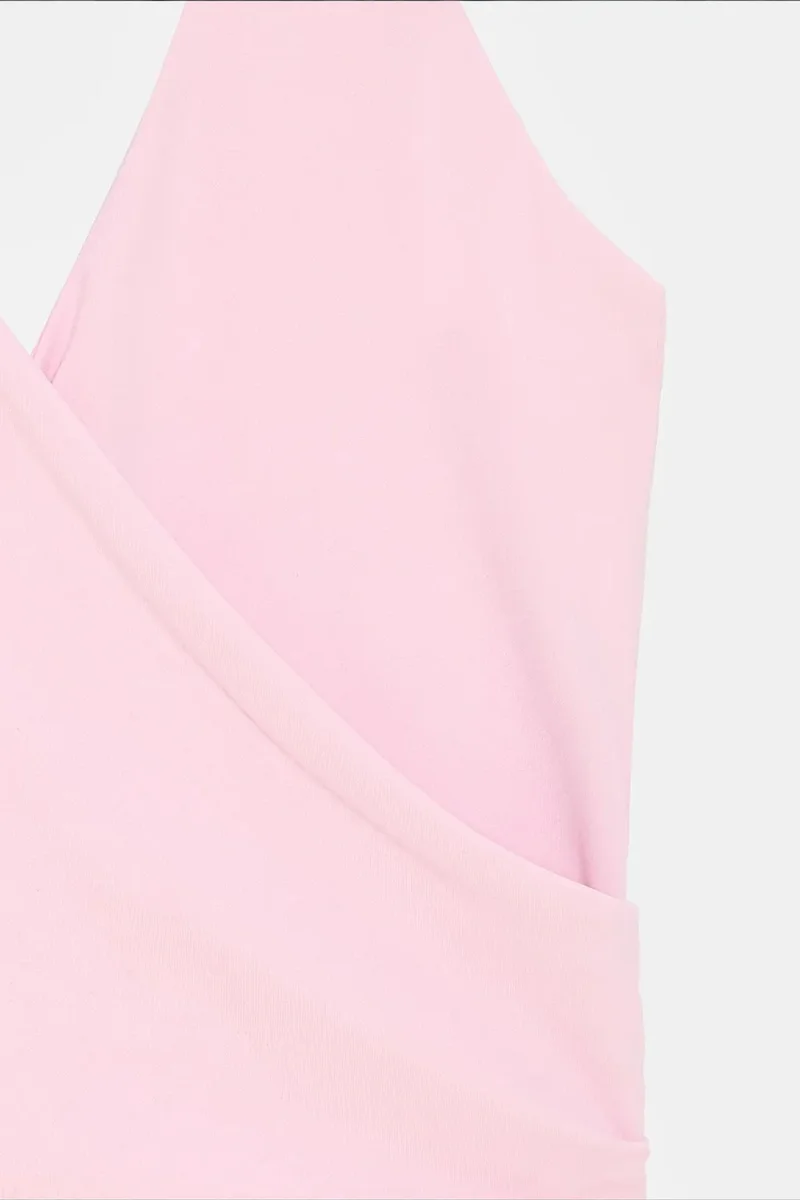 Dilvin Powder Pink DILVIN Nylon Elastane Blouse for Women | Best Price UAE