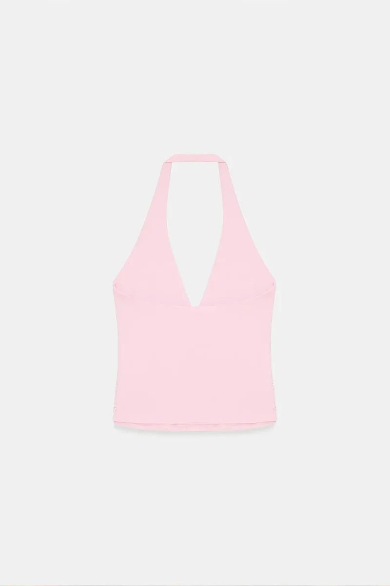 Dilvin Powder Pink DILVIN Nylon Elastane Blouse for Women | Best Price UAE