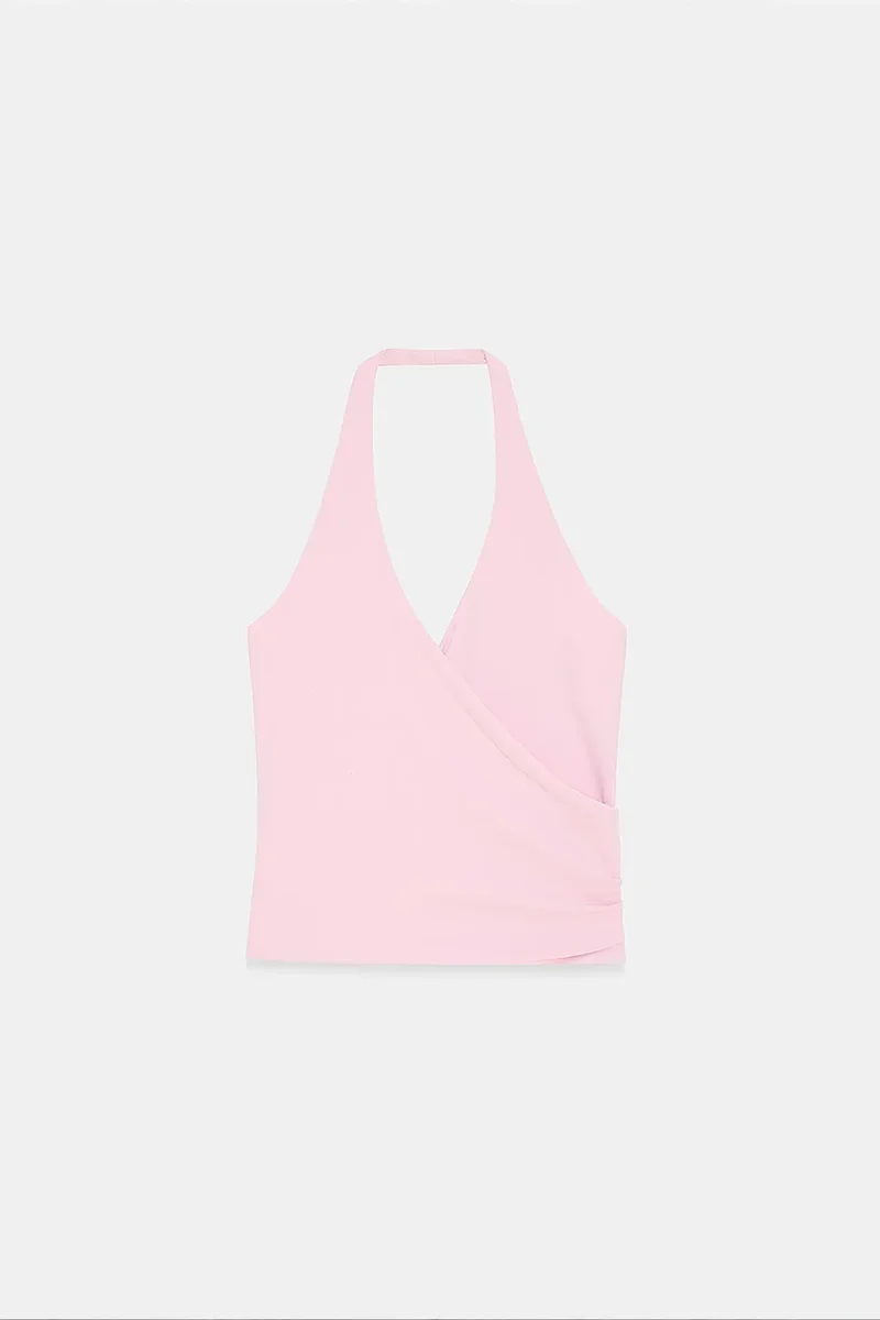 Dilvin Powder Pink DILVIN Nylon Elastane Blouse for Women | Best Price UAE