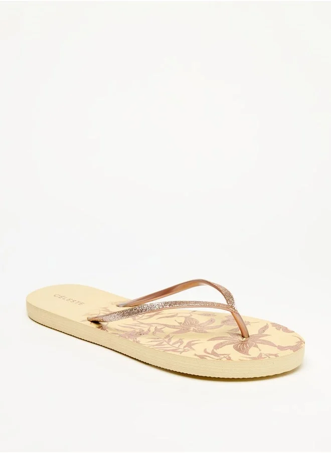 Celeste Women's Printed Slip-On Thong Slippers