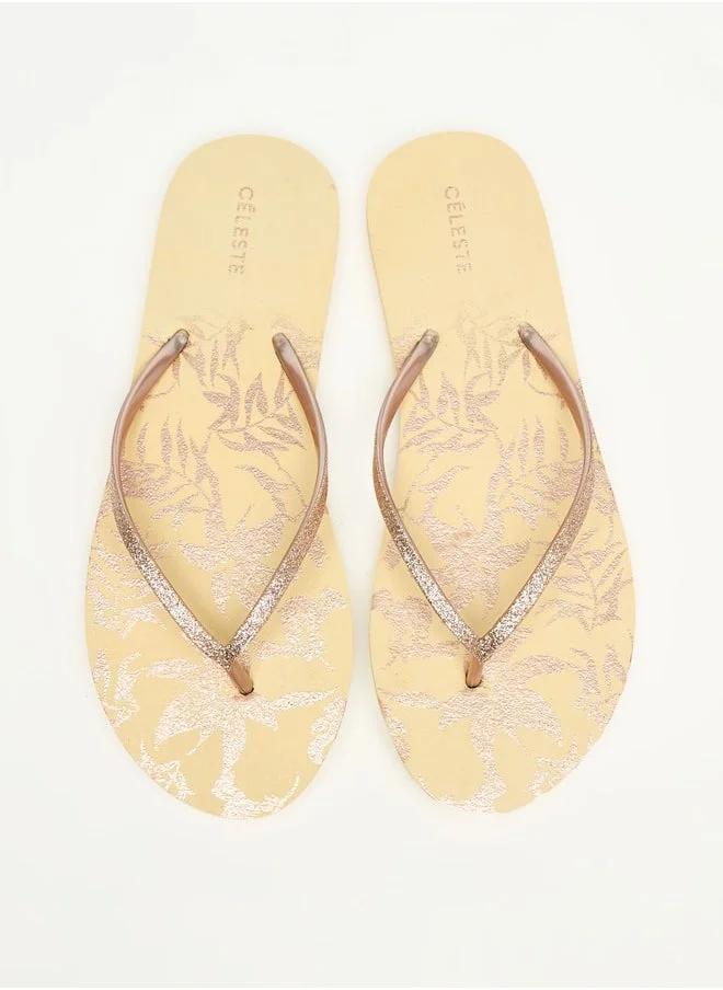Celeste Women's Printed Slip-On Thong Slippers