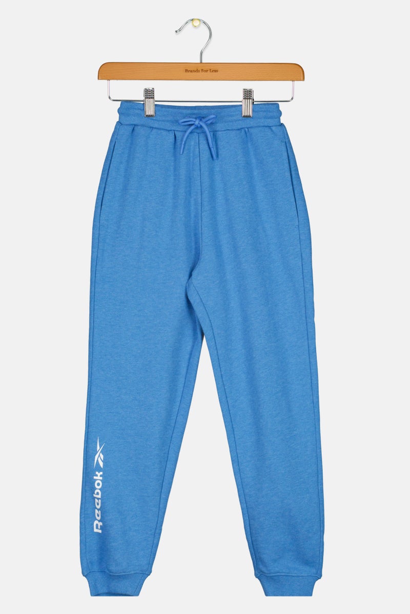 Reebok Kids Boy Brand Logo Outdoor Sweatpants, Blue - Image 1