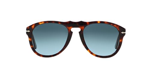 Persol PO0649 Aviator Sunglasses, Havana/Light Blue Gradient, 54 mm - Image 1