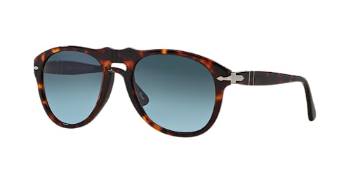 Persol PO0649 Aviator Sunglasses, Havana/Light Blue Gradient, 54 mm - Image 2
