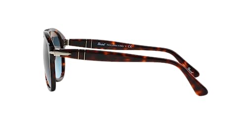 Persol PO0649 Aviator Sunglasses, Havana/Light Blue Gradient, 54 mm - Image 4