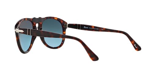 Persol PO0649 Aviator Sunglasses, Havana/Light Blue Gradient, 54 mm - Image 5