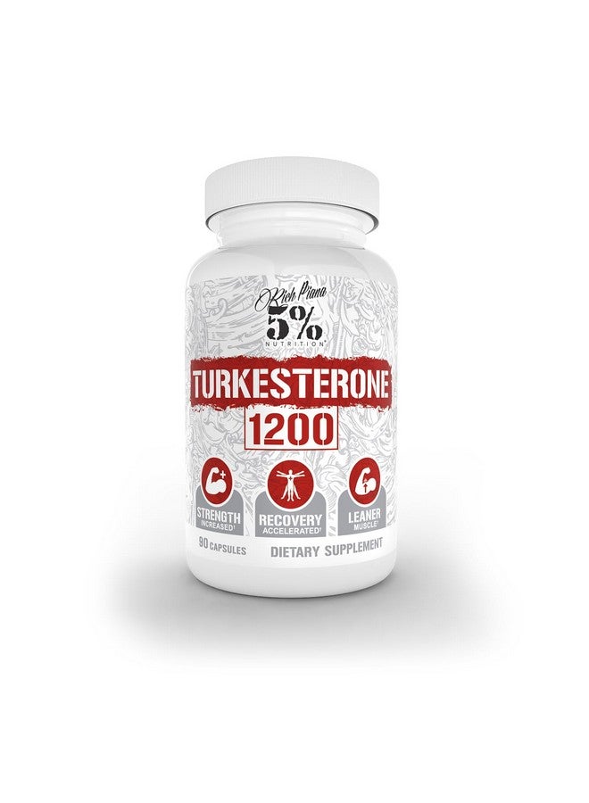 5% Nutrition Turkesterone 1200 mg + 200mg Ecdysterone | Max Purity & Absorption | Complexed with Astragin, Cyclodextrin & Naringin | 90 Capsules (1 Month Supply) - Image 1