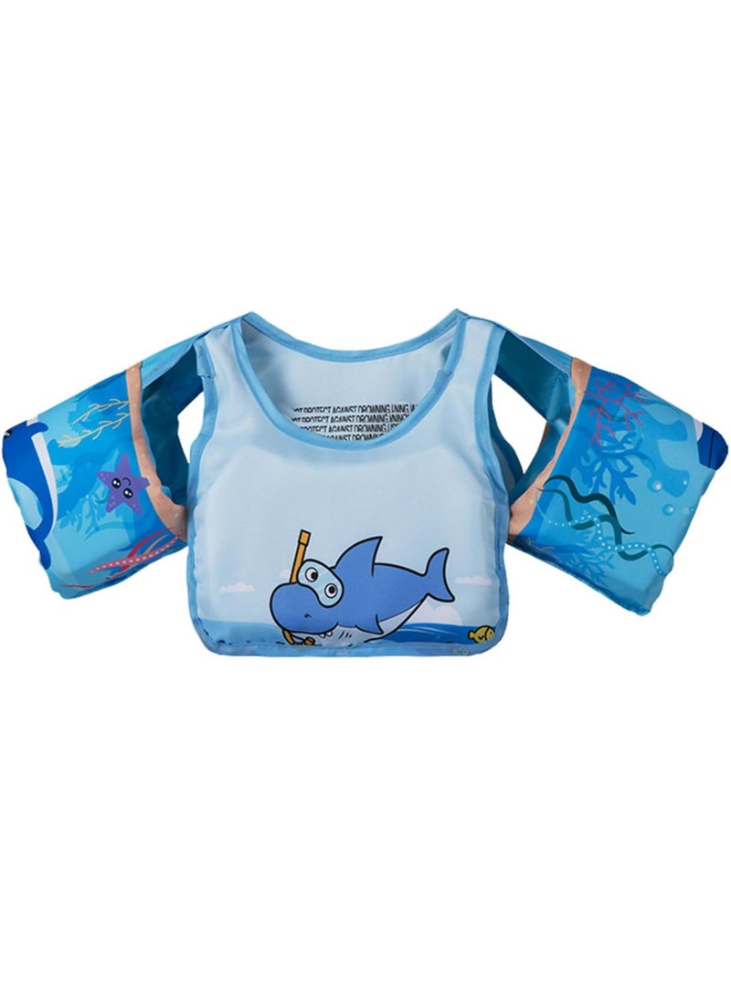 VUCATIN Toddler Swim Vest Kids Water Wings Arm Floaties for 30-50 Pounds Infant Safety Swim Aid Jumper Inflatable Swim Arm Bands Float Sleeves Swimming Armbands for Sea/Pool/Beach/Training (Whale) - Image 1