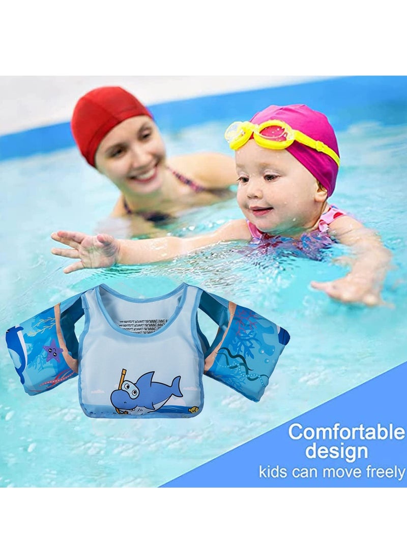 VUCATIN Toddler Swim Vest Kids Water Wings Arm Floaties for 30-50 Pounds Infant Safety Swim Aid Jumper Inflatable Swim Arm Bands Float Sleeves Swimming Armbands for Sea/Pool/Beach/Training (Whale) - Image 2