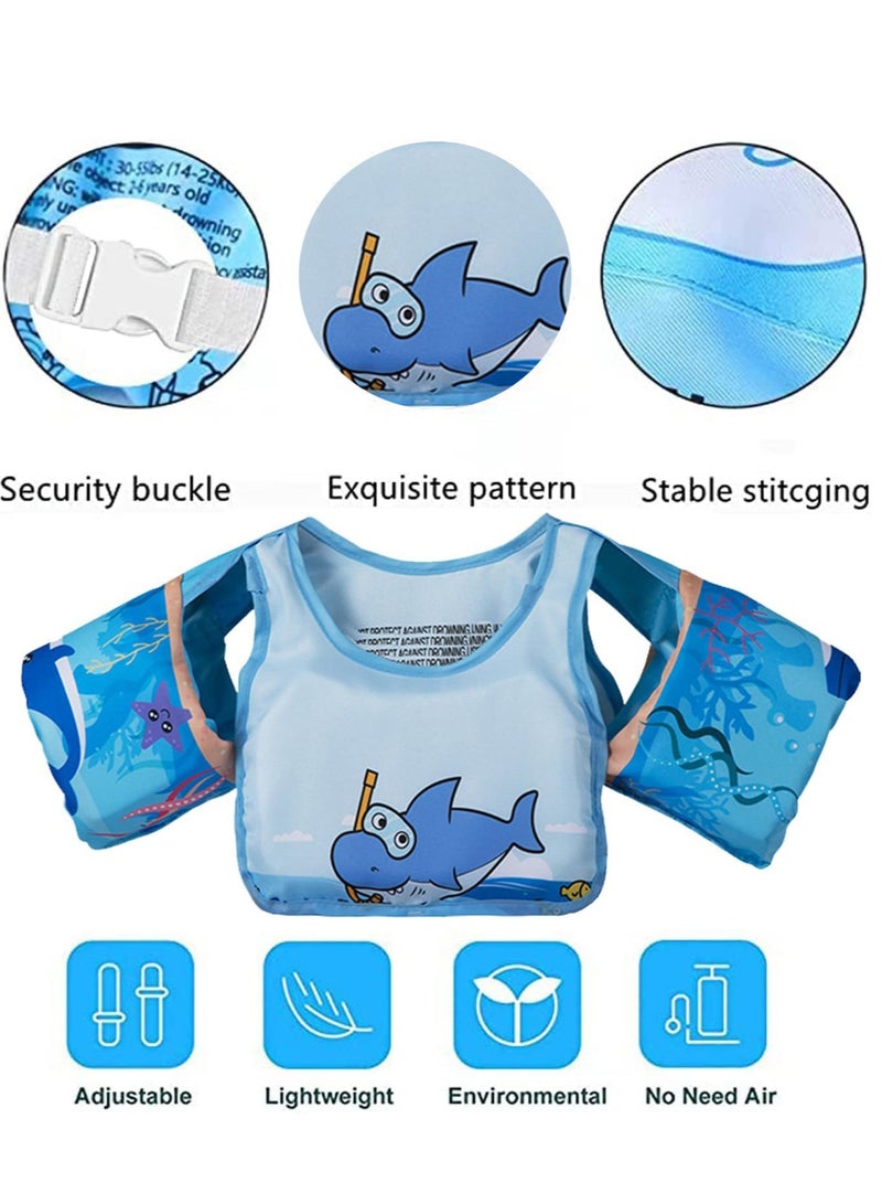 VUCATIN Toddler Swim Vest Kids Water Wings Arm Floaties for 30-50 Pounds Infant Safety Swim Aid Jumper Inflatable Swim Arm Bands Float Sleeves Swimming Armbands for Sea/Pool/Beach/Training (Whale) - Image 4