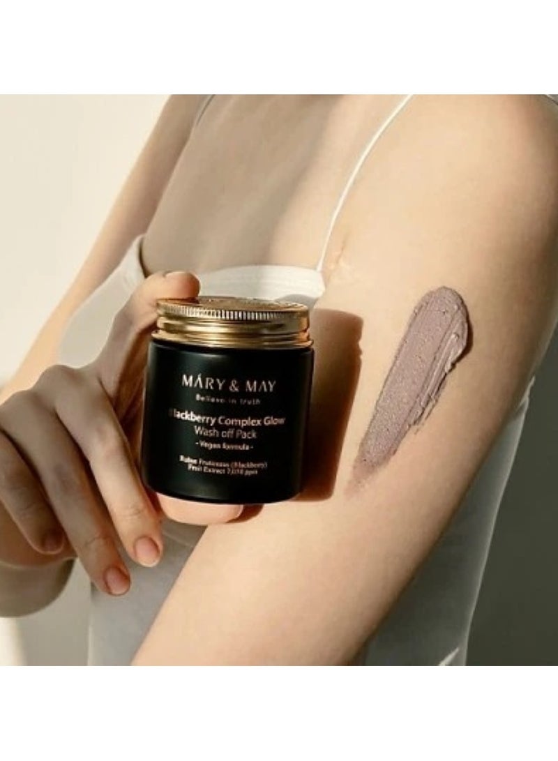 MARY & MAY Blackberry Complex Glow, Wash Off Pack, 4.4 oz. (125 g) - Image 4