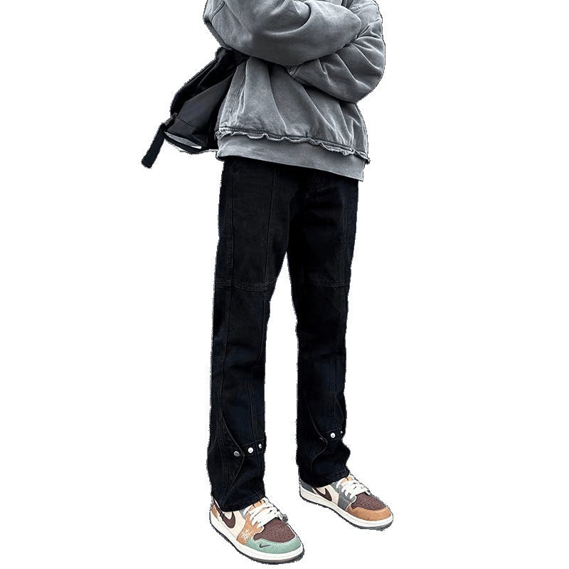 Unisex Classic Denim Jeans Loose Fit Daily Outdoor Wear - Image 4