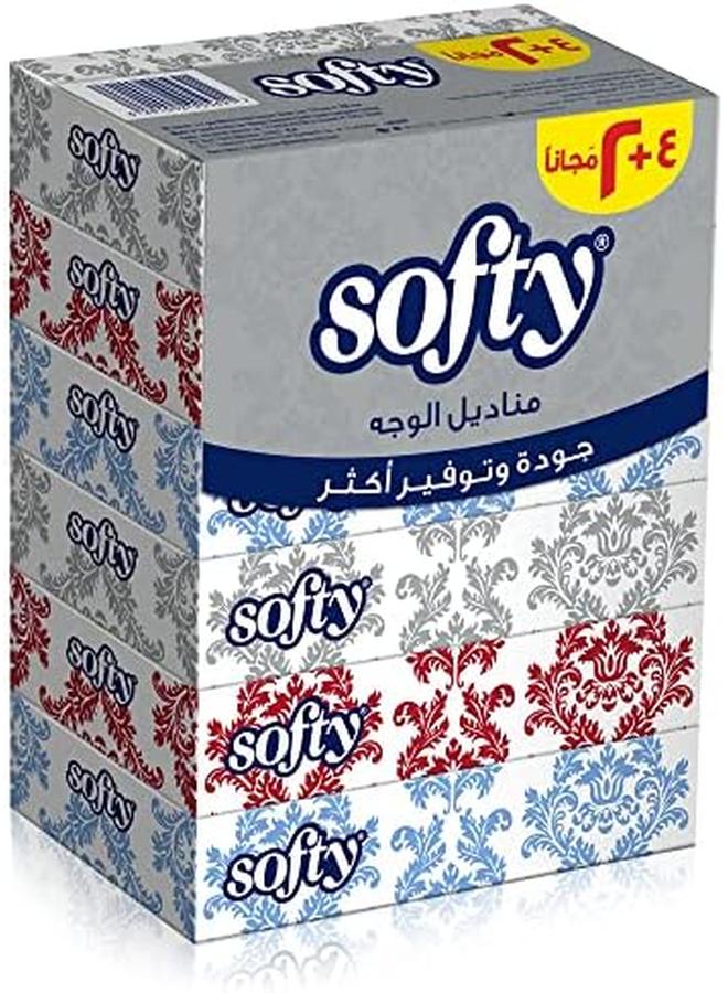 softy Facial Tissue 2 Ply 6 Tissue Boxes X 70 Sheets Economy Tissue Paper For Face And Hands - Image 2
