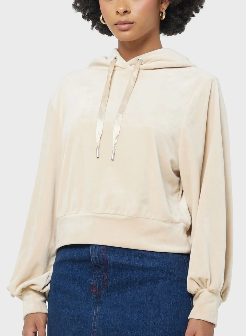 ONLY Drawstring Knitted Hoodie