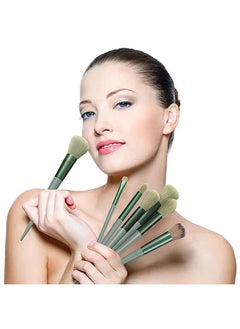 BTFMEI 13PCS Makeup Brush Set, Professional Premium Synthetic Makeup Brushes Set with Bag for women beauty (Green)  - Image 5