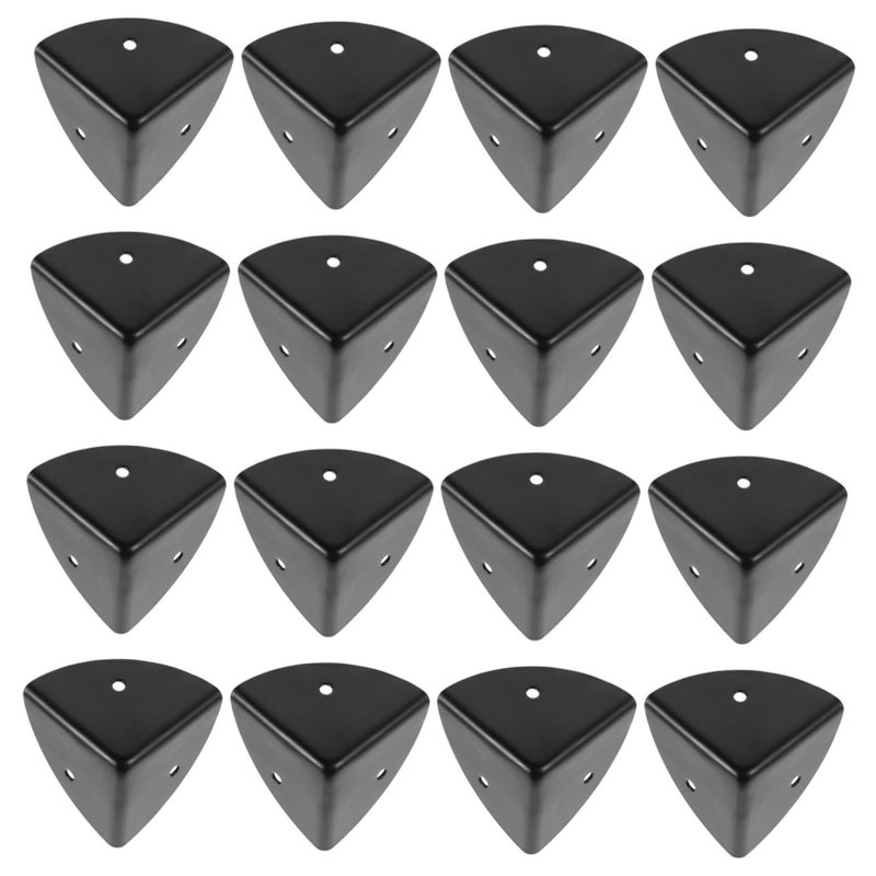 16 Pcs Metal Corner Guards Black For Toolbox Makeup Case Box Protection Corner Covers Wind Guard - Image 2