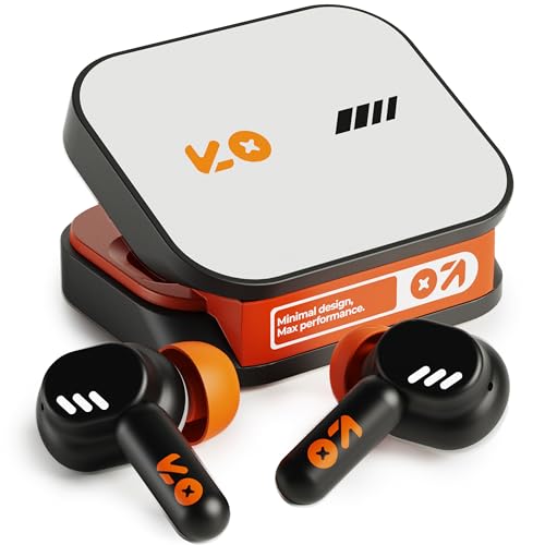 GOBOULT Tenet TWS Earbuds with 75H Playtime, Amp App Support, Quad Mic ENC, Dual Device Pairing Buds, 13mm Driver Ear Buds, Bluetooth 5.4 Wireless Earbuds (Turbo Orange) - Image 1