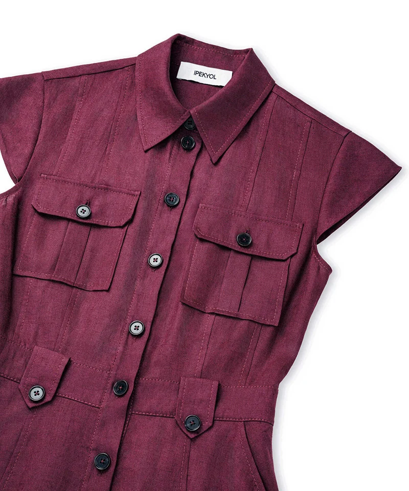 Ipekyol  Button-Accented Linen Dress for Women | Best Price UAE