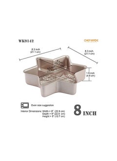 Star-Shaped Cake Pan, 8-Inch Non-Stick Diamond Surface Cake Bread and Meat Bakeware for Oven and Instant Pot Baking (Champagne Gold) - pzsku/Z1A7B1B3FFAC55099D141Z/45/_/1688651424/01f207d3-be40-49db-b0f3-c134383846d9