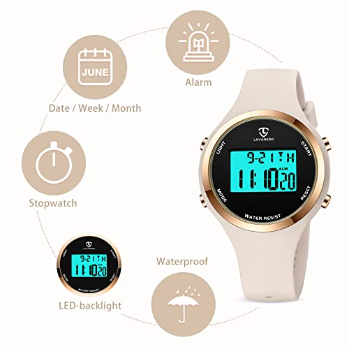 BEN NEVIS NN Watches for Women, Digital Watch Womens Outdoor Sport with Alarm/Stopwatch/Chronograph/Back Light, Gifts for Women - Image 3