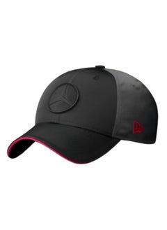 Mercedes-Benz Mercedes-Benz New Era Black Cap with Tonal Logo and Red Trim  - Image 1