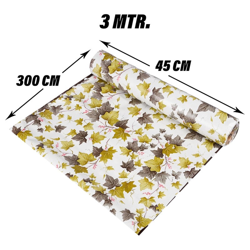 Kuber Industries Kuber Industries Shelf Liner Kitchen Cabinet Shelf Protector Kitchen Liners for Cabinets and Drawers Printed Shelf Liner Roll 3 MTR Green - Image 3