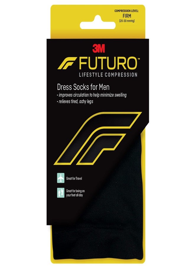 FUTURO Dress Socks for Men, X-Large, Black, Firm (20-30 mm/Hg) - Image 1