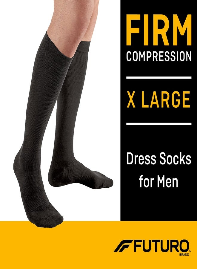 FUTURO Dress Socks for Men, X-Large, Black, Firm (20-30 mm/Hg) - Image 2