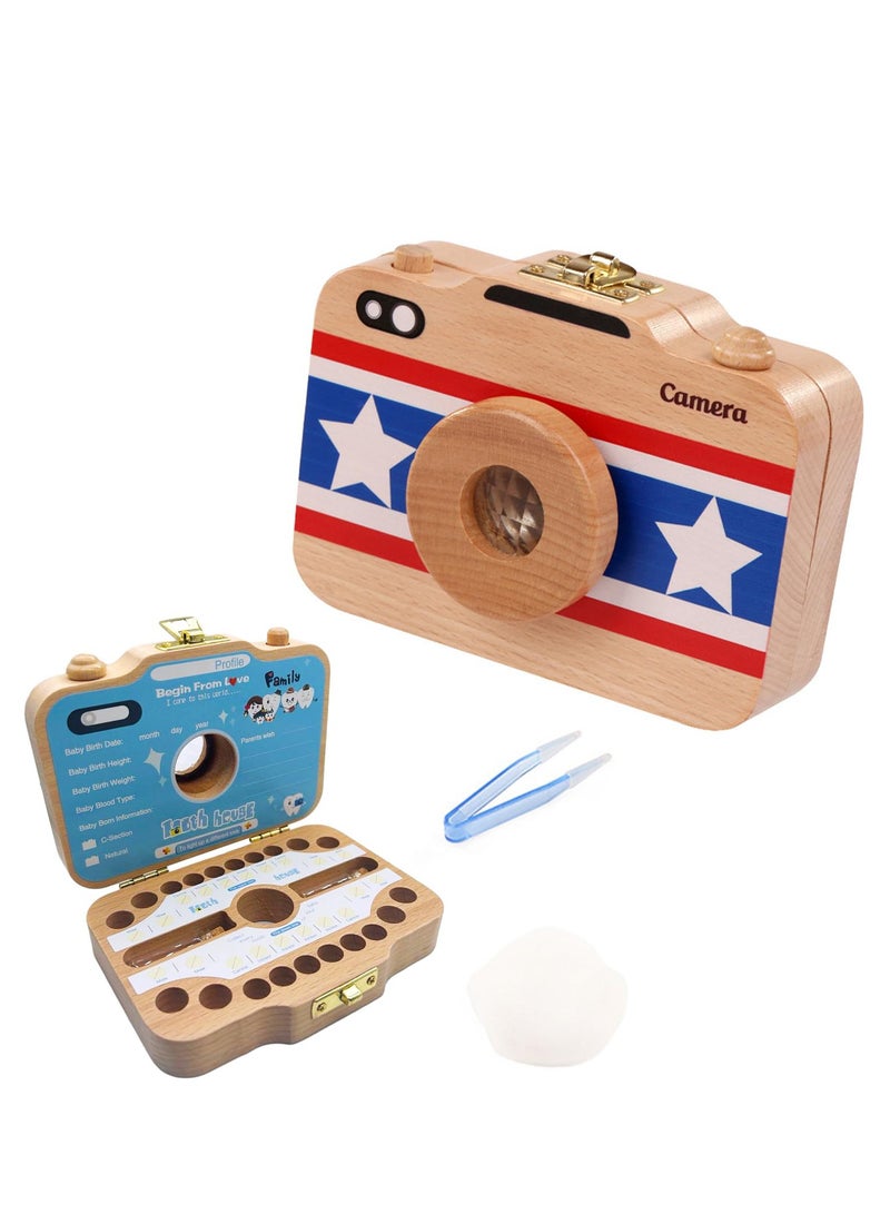 SOLARAE Tooth Keepsake Box,Tooth Holder for Kids' Lost Teeth, Baby Teeth Keepsake Container, Tooth Saver for Toothfairy Visits, Teeth Storage Holder for Precious Memories - Image 1