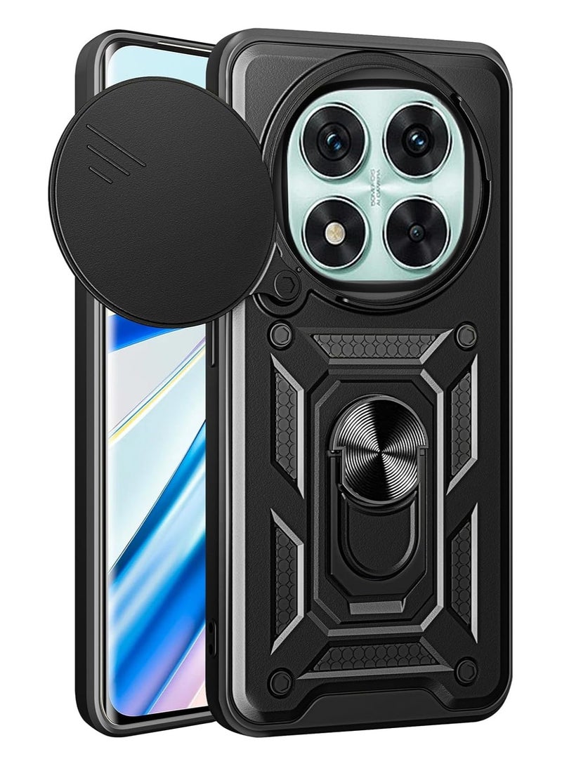 Shield Full Protection Case With Metal Ring &Slide Camera Cover For redmi note 14 pro case