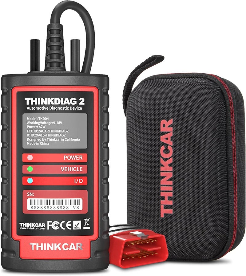 Thinkdiag2 ماسح تشخيص OBD2 ثنائي الاتجاه لجميع الأنظمة، لأجهزة iOS وAndroid، بلوتوث 5.0 مع بروتوكول CAN FD، AutoVIN، اختبار نشط، أكثر من 15 وظيفة إعادة الضبط، ترميز ECU - Image 1