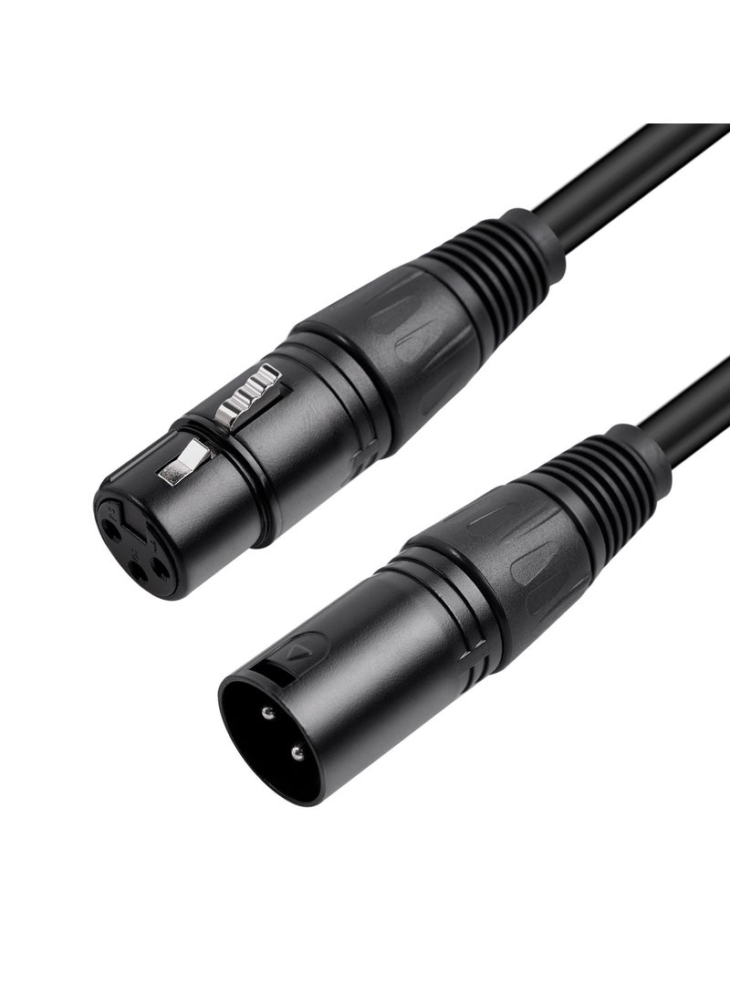 10 feet /3 meters XLR cable - Shielded microphone cable for studio recording and live production, gold-plated pins, male to female, for microphone and balanced analog line level  - Image 1