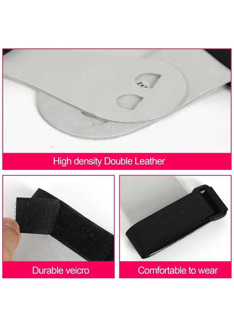 GUDOO طقم مكون من ٤ قطع للأطفال: مقابض جمباز وأساور معصم – واقيات راحة اليد باللون الوردي وأربطة قطنية لامتصاص العرق للبنات – إكسسوارات رياضية للجمباز وكرة السلة والتنس وكرة القدم والبيسبول (المقاس M) - Image 4