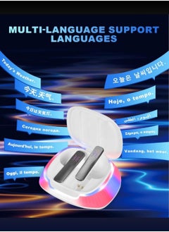 HILUKE Translation Earbuds, Language Translator Earbuds, Two-Way Translator Device with APP for 74 Languages & 70 Accents, Fast Reaction,Earbud Translator in Real Time,Instant Translation White  - Image 4