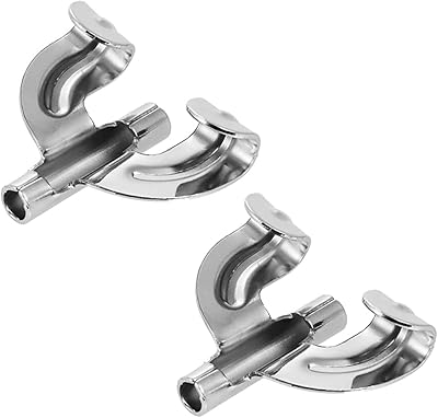 lasenersm lasenersm 2 Pieces Drum Claw Hook Bass Drum Claw Hooks for Bass Drum Percussion Instrument Replacement, Silver  - Image 1