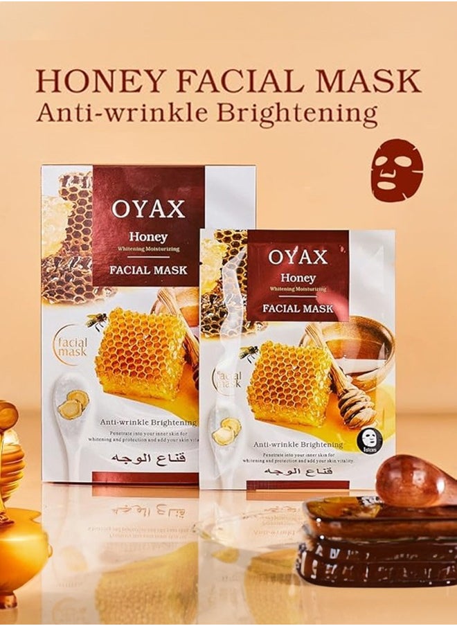 OYAX - Facial Mask Honey Mask Skin Care Deep Hydrating Clarifying Nourishing Firming Mask Beauty Facial Sheet Mask - Image 1