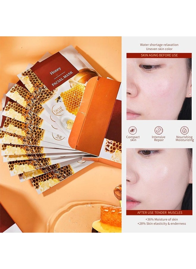 OYAX - Facial Mask Honey Mask Skin Care Deep Hydrating Clarifying Nourishing Firming Mask Beauty Facial Sheet Mask - Image 1