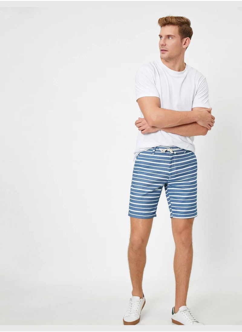 KOTON Striped Woven Shorts