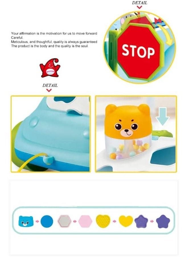 BAYBEE Baybee Shape Sorting Push & Pull Car Toys for Kids Baby Sorting Toys with Different Shapes Blocks Smooth Wheels Pull Along Toys Learning Sorting Blocks Toys for Toddlers 1 to 3 Years Boy Girl  - Image 4