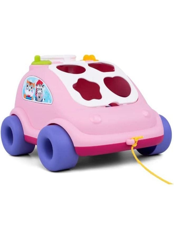 BAYBEE - Baybee Shape Sorting Push & Pull Car Toys for Kids Baby Sorting Toys with Different Shapes Blocks Smooth Wheels Pull Along Toys Learning Sorting Blocks Toys for Toddlers 1 to 3 Years Boy Girl - Image 1