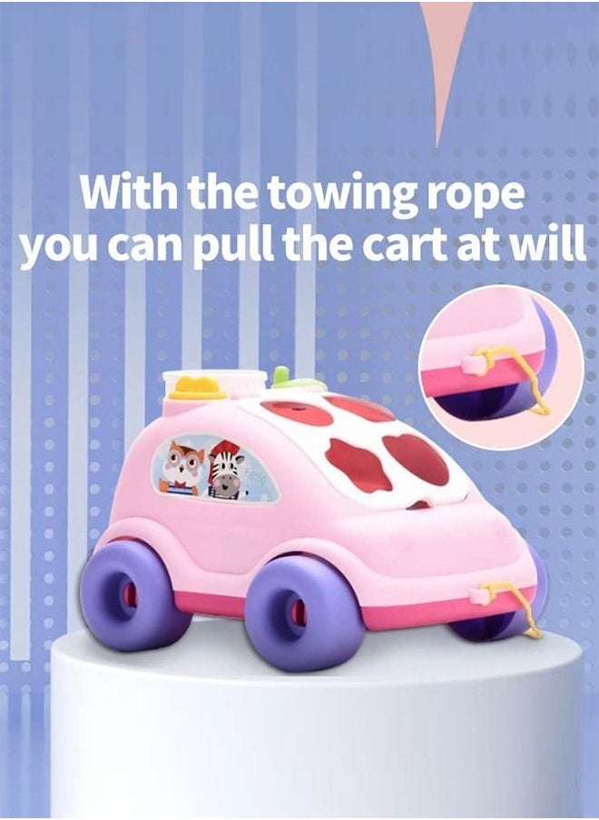 BAYBEE Baybee Shape Sorting Push & Pull Car Toys for Kids Baby Sorting Toys with Different Shapes Blocks Smooth Wheels Pull Along Toys Learning Sorting Blocks Toys for Toddlers 1 to 3 Years Boy Girl  - Image 3
