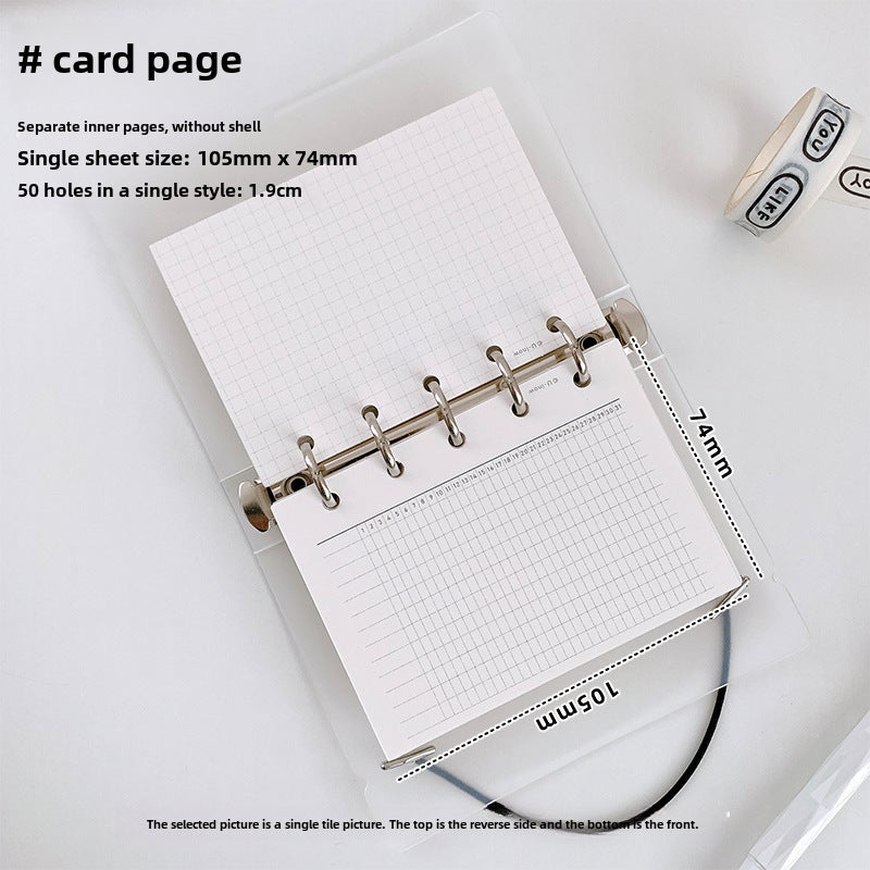 Generic Domestic Kumamoto Paper M5 A8 Grid Line Planner Refill 5-Hole Pages Punch page 74*105mm (punched) 