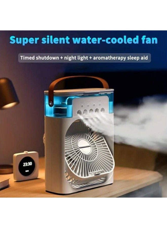 5-in-1 Mini Desert Air Cooler – Fan + Spray + Diffuser + LED Light + 3 Cooling Speeds  KH - Image 1