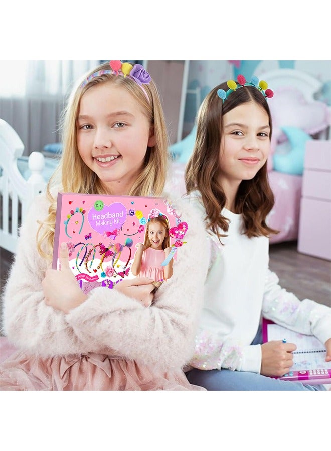 ليمون مجموعة صنع ربطات الرأس، مجموعة صنع ربطات رأس اصنعيها بنفسكِ للفتيات، فنون وحرف يدوية للأطفال من سن 5 سنوات فما فوق، إكسسوارات شعر للبنات، مجموعة أشغال يدوية أنيقة. - Image 4