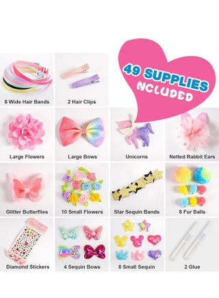 Headband Making Kit, DIY Headband Making Kit for Girls,Arts and Crafts for Kids Ages 5+,Girls Hair Accessories for Kids, Fashion Crafts Set for Girls - view 2