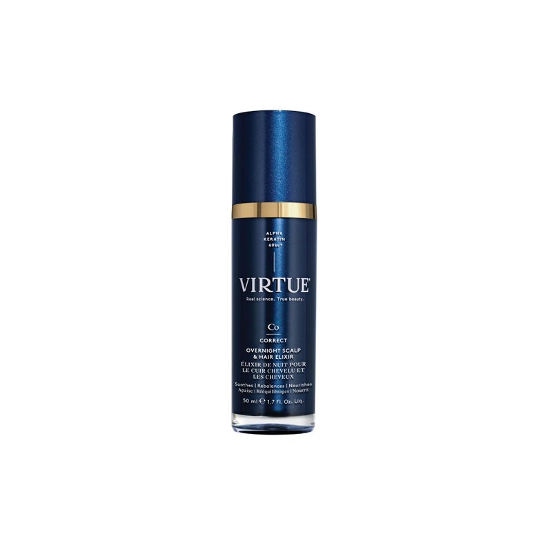 VIRTUE Correct Overnight Scalp and Hair Elixir DrugFree Dermatologist Tested Safe for All Hair Types 17 Fl Oz - Image 2