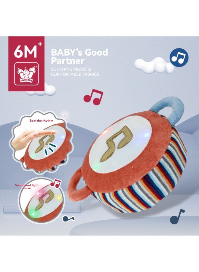 Infant Comfort Clap Drum Plush Sound And Light Early Education Toys Educational Parent-child Baby 0-1 Year Old Toys-Color:Pat Drum Plush Sound And Light Elephant - Image 3