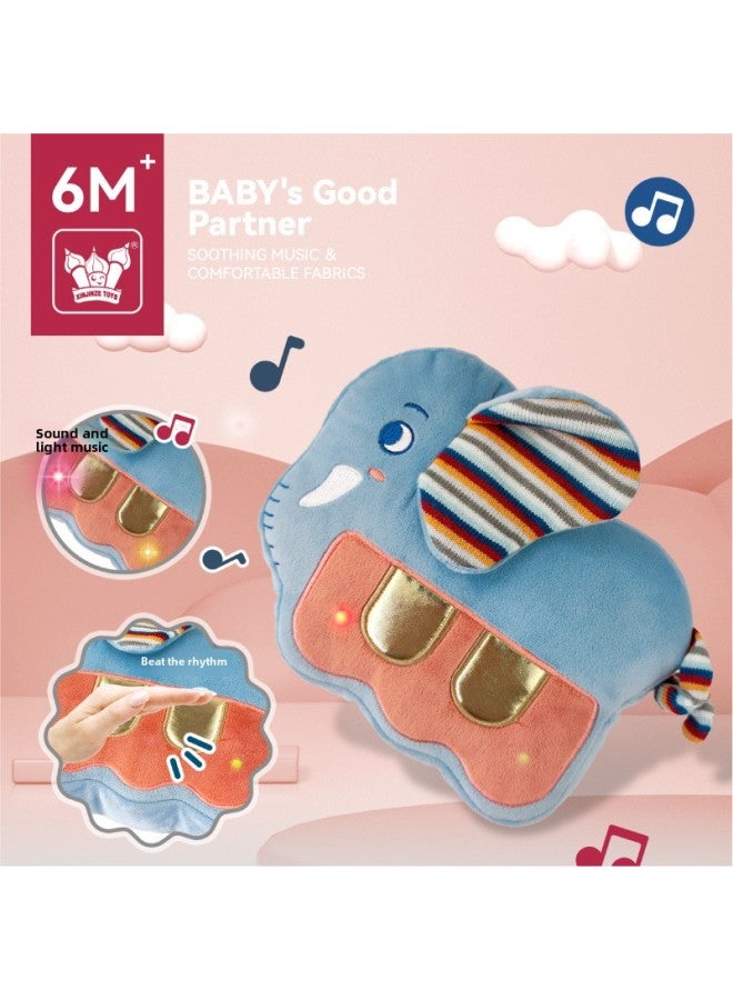 Infant Comfort Clap Drum Plush Sound And Light Early Education Toys Educational Parent-child Baby 0-1 Year Old Toys-Color:Pat Drum Plush Sound And Light Elephant - Image 2