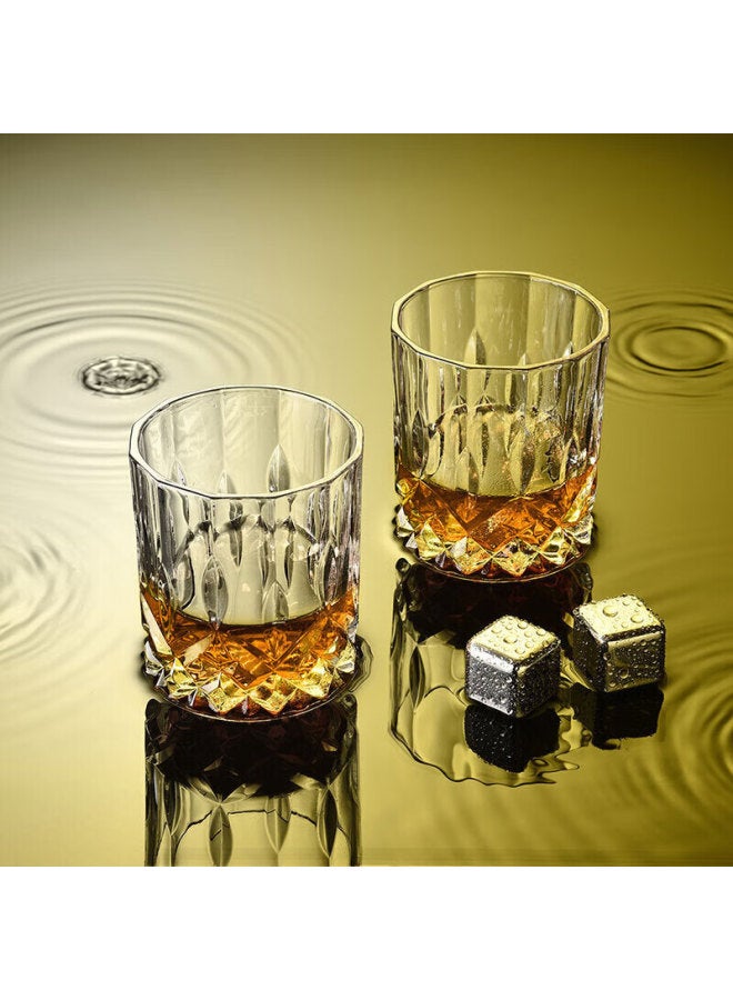 Pinyu Whiskey Glass Set Vintage Carved Glass Beer Glass Water Glass Juice Glass Liquor Glass Set - Image 4